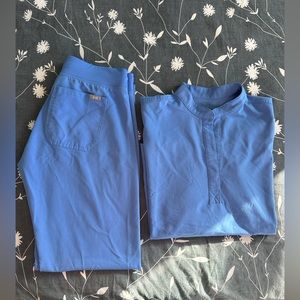 Figs Scrubs Set in ceil blue